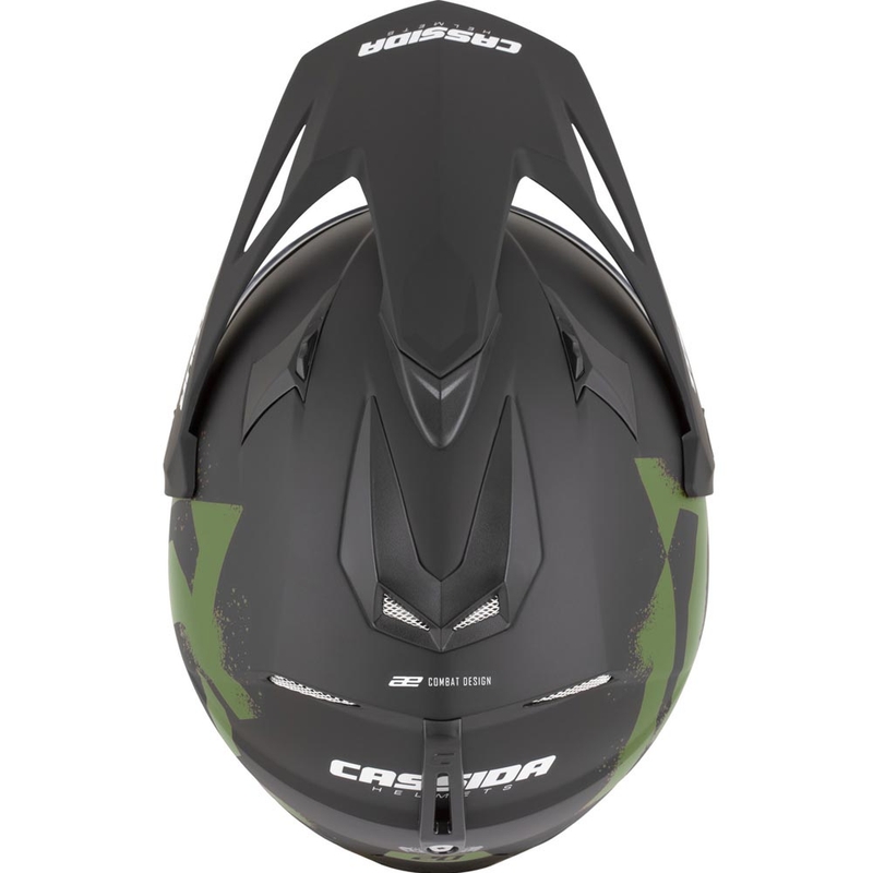 Enduro-Motorradhelm Cassida Tour 2.0 Crew, matt schwarz-dunkelgrün