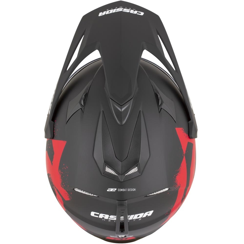 Enduro-Motorradhelm Cassida Tour 2.0 Crew, matt schwarz-rot