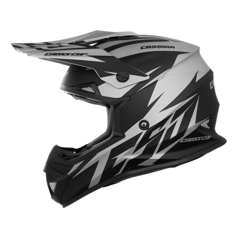 Cassida Cross Cup Two Motocross Helm schwarz-grau