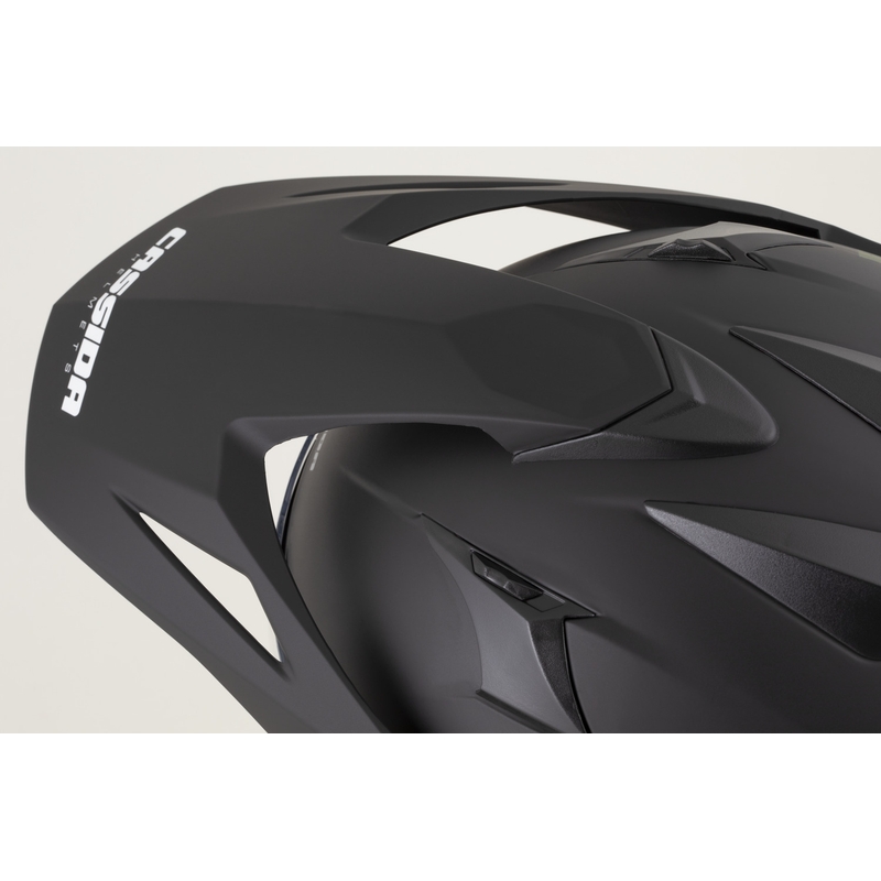 Enduro-Motorradhelm Cassida Tour 2.0 Crew, matt schwarz-weiß