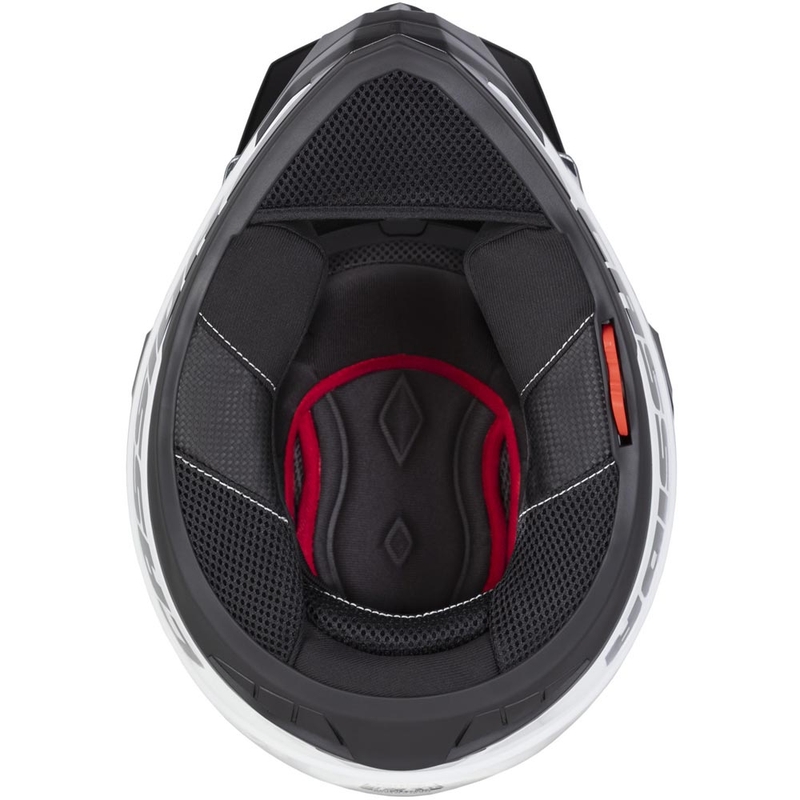 Enduro-Motorradhelm Cassida Tour 2.0 Crew, matt schwarz-weiß