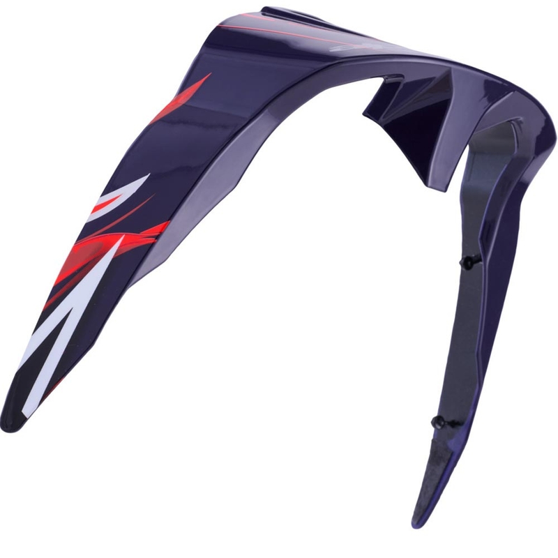 Aerodynamischer Spoiler für Alpinestars Supertech R10 FLYTE Motorradhelme, Standardprofil, matt blau-rot-weiß
