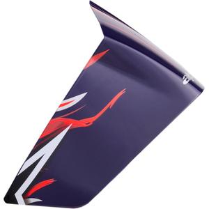 Aerodynamischer Spoiler für Motorradhelme Alpinestars Supertech R10 FLYTE Rennprofil, matt blau-rot-weiß