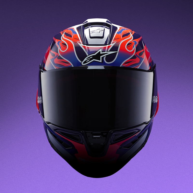 Alpinestars Supertech R-10 Flyte Integralhelm, limitierte Edition, Jorge Martin, lila-rot