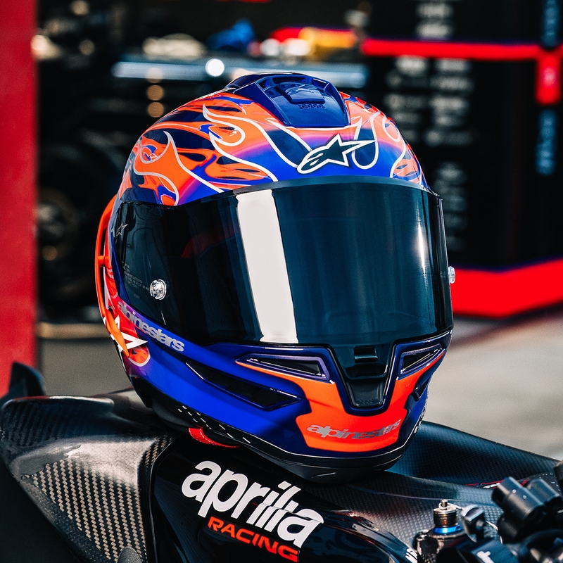 Alpinestars Supertech R-10 Flyte Integralhelm, limitierte Edition, Jorge Martin, lila-rot