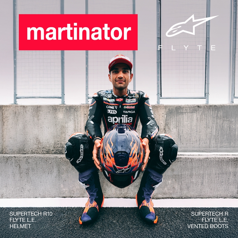 Alpinestars Supertech R-10 Flyte Integralhelm, limitierte Edition, Jorge Martin, lila-rot