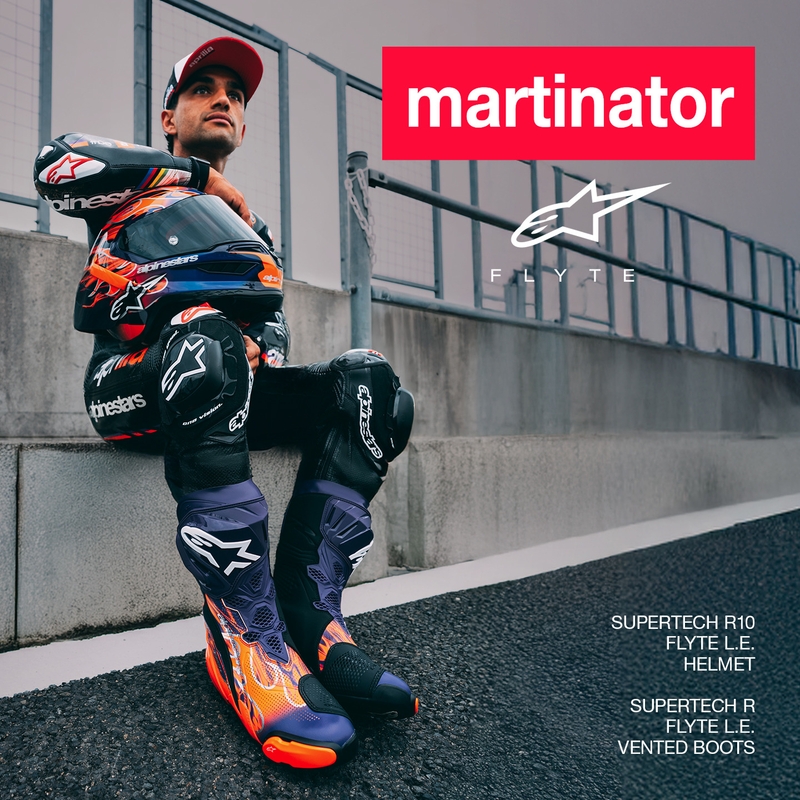 Alpinestars Supertech R-10 Flyte Integralhelm, limitierte Edition, Jorge Martin, lila-rot