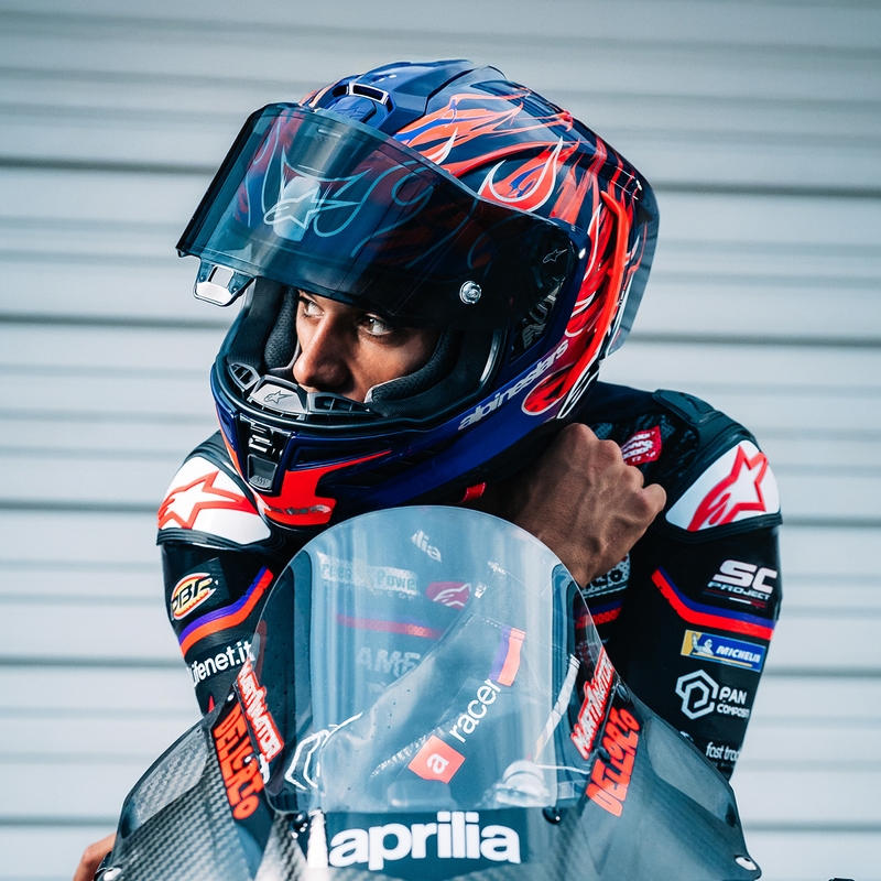 Alpinestars Supertech R-10 Flyte Integralhelm, limitierte Edition, Jorge Martin, lila-rot