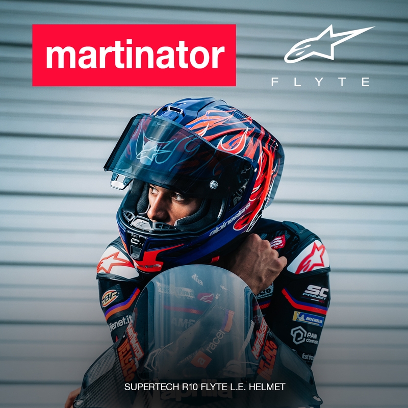 Alpinestars Supertech R-10 Flyte Integralhelm, limitierte Edition, Jorge Martin, lila-rot