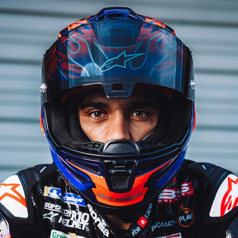 Alpinestars Supertech R-10 Flyte Integralhelm, limitierte Edition, Jorge Martin, lila-rot