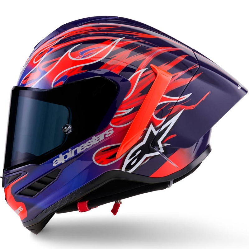 Alpinestars Supertech R-10 Flyte Integralhelm, limitierte Edition, Jorge Martin, lila-rot