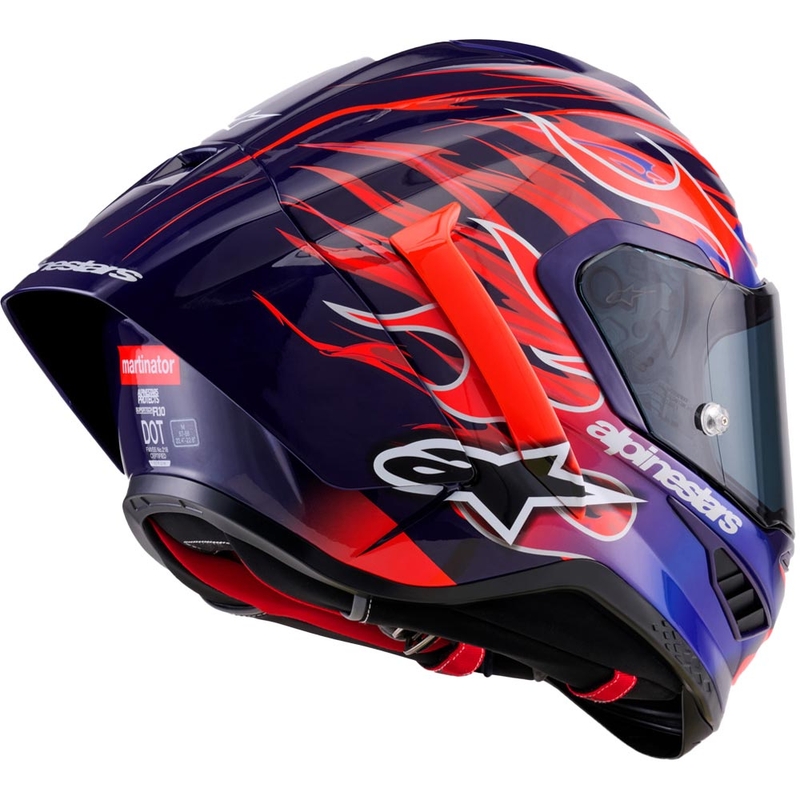 Alpinestars Supertech R-10 Flyte Integralhelm, limitierte Edition, Jorge Martin, lila-rot