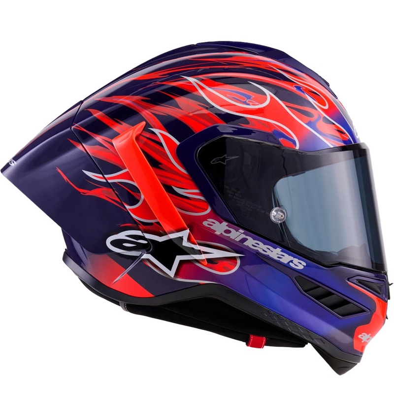 Alpinestars Supertech R-10 Flyte Integralhelm, limitierte Edition, Jorge Martin, lila-rot