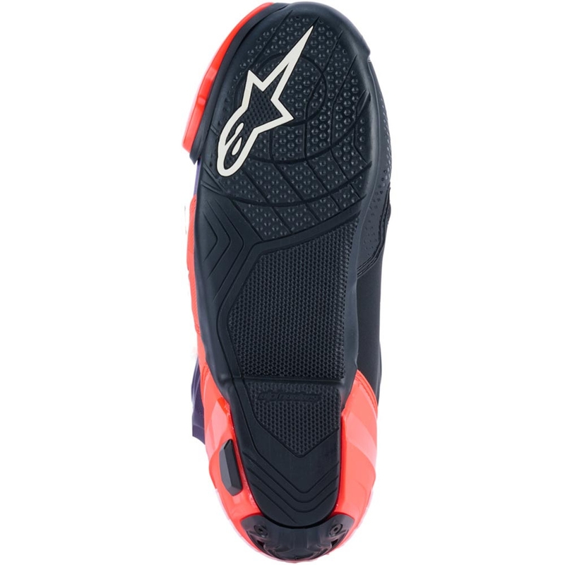 Alpinestars Supertech R Vented Flyte Motorradstiefel, limitierte Edition, Jorge Martin, lila-rot-schwarz
