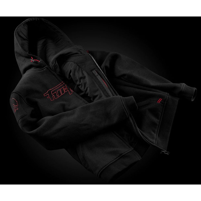 Furygan Livio X Kevlar® Motorradjacke schwarz-rot