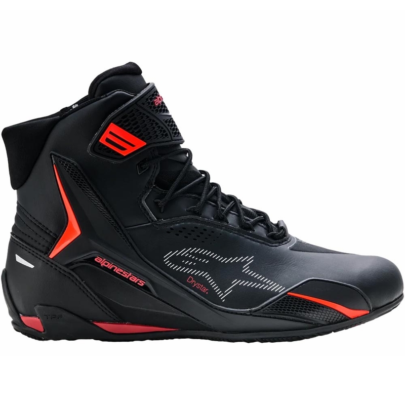 Alpinestars Faster-4 Drystar Motorradstiefel schwarz-fluoreszierend rot