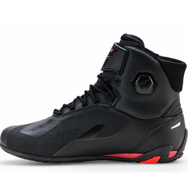 Alpinestars Faster-4 Drystar Motorradstiefel schwarz-fluoreszierend rot