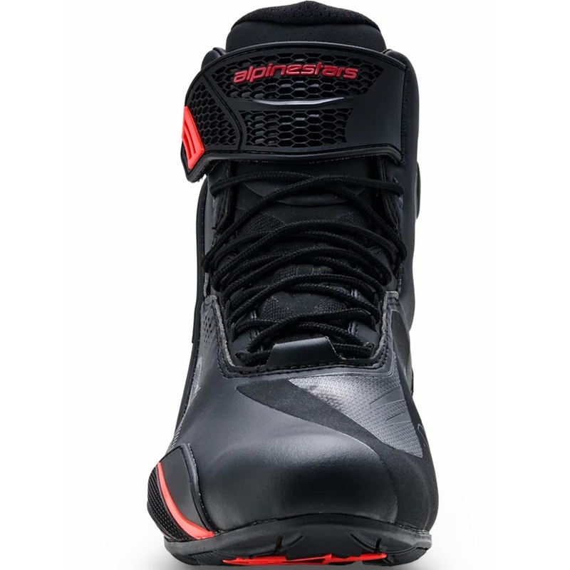 Alpinestars Faster-4 Drystar Motorradstiefel schwarz-fluoreszierend rot