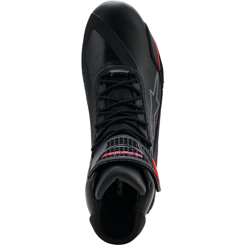 Alpinestars Faster-4 Drystar Motorradstiefel schwarz-fluoreszierend rot