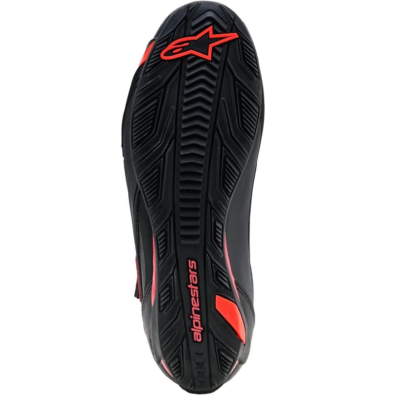 Alpinestars Faster-4 Drystar Motorradstiefel schwarz-fluoreszierend rot