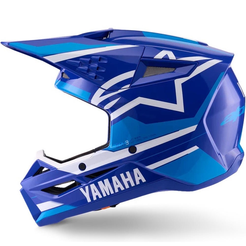 Alpinestars S-M3 YAMAHA Motocross-Helm blau-weiße Kollektion