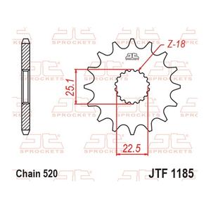 Ritzel JT JTF 1185-17RB 17T, 520 rubber cushioned