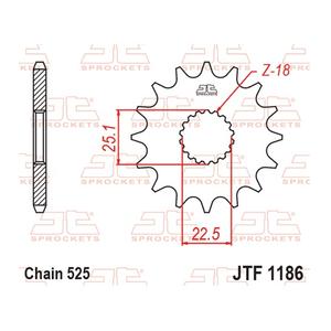 Ritzel JT JTF 1186-16RB 16T, 525 rubber cushioned