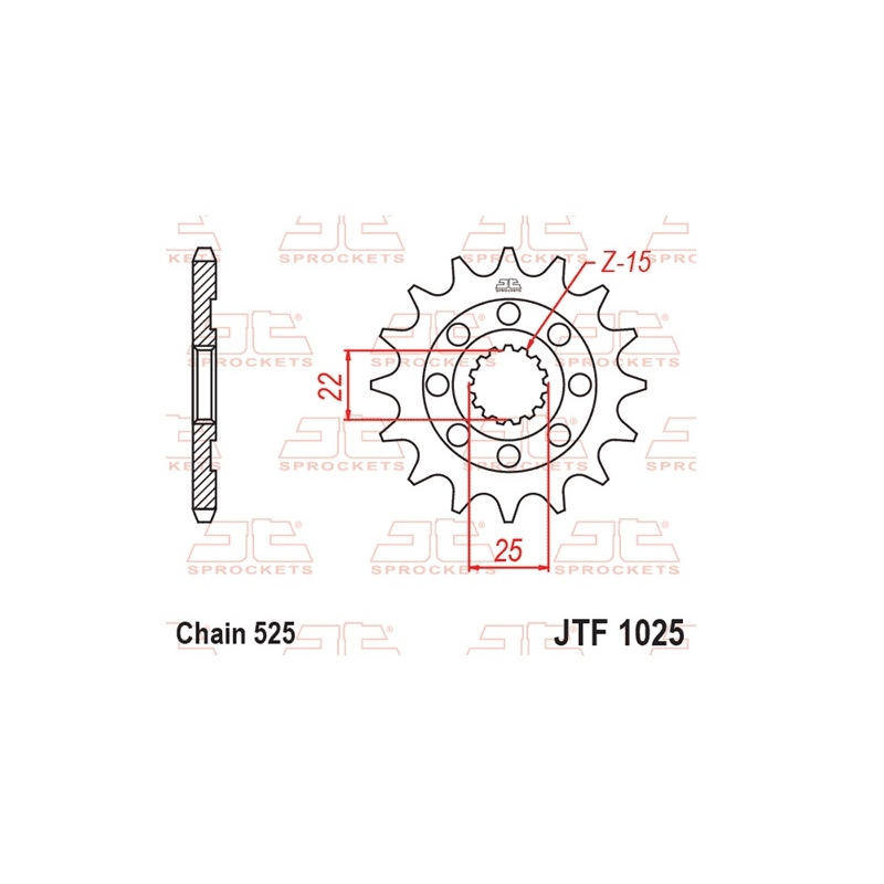 Ritzel JT 15T, 525