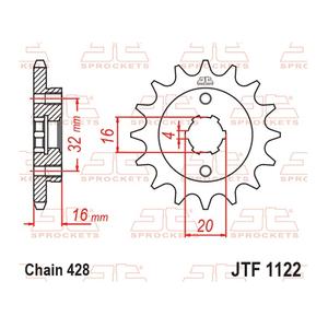 Ritzel JT JTF 1122-14 14T, 428