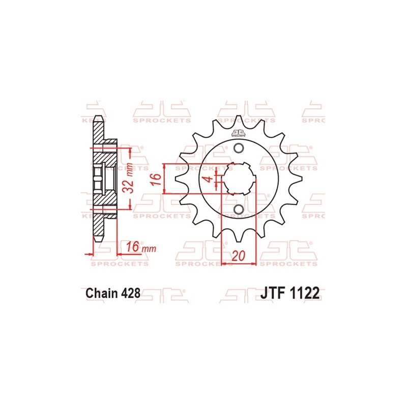 Ritzel JT 14T, 428