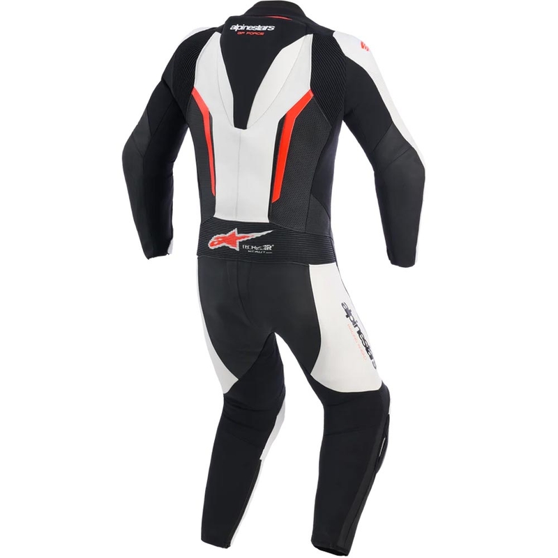 Alpinestars GP Force V2 zweiteiliger Lederkombi schwarz-weiß-fluoreszierend rot