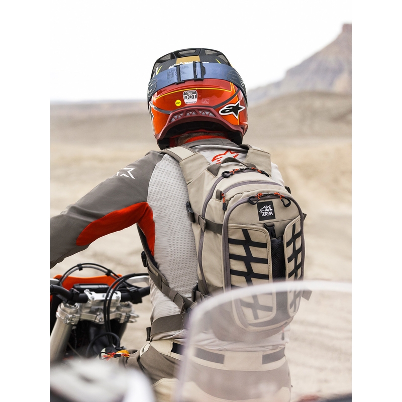 Alpinestars AT-15 Motorradrucksack, dunkelgrau-grau-blau, 15 l