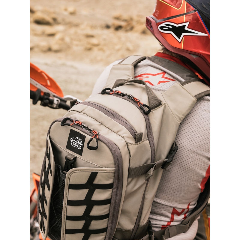 Alpinestars AT-15 Motorradrucksack, dunkelgrau-grau-blau, 15 l