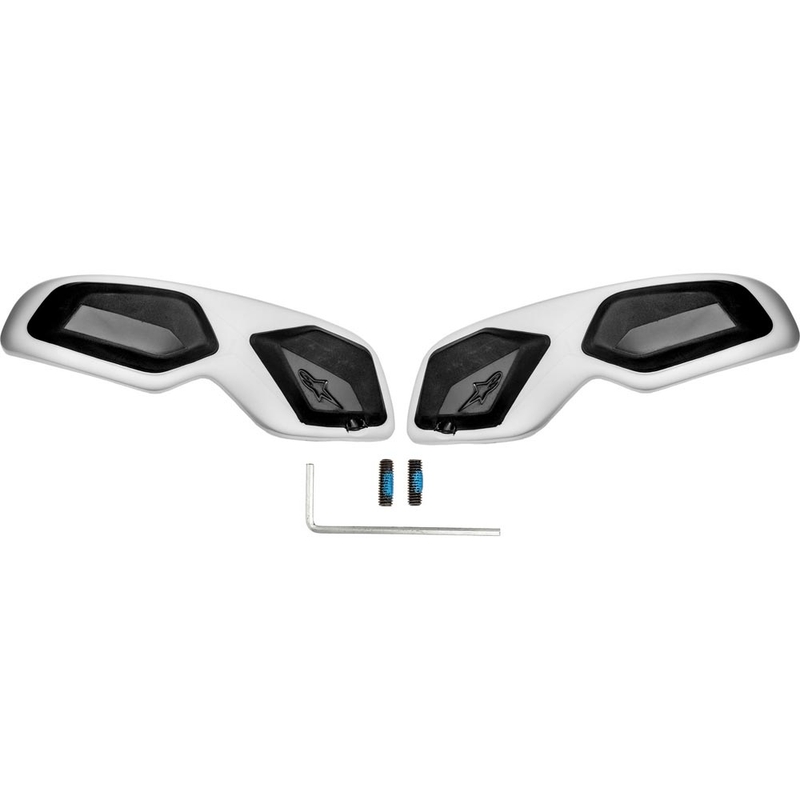 Zehenschleifer für Alpinestars SMX-6 V2 Stiefel, schwarz-weiß, 2 Stück.