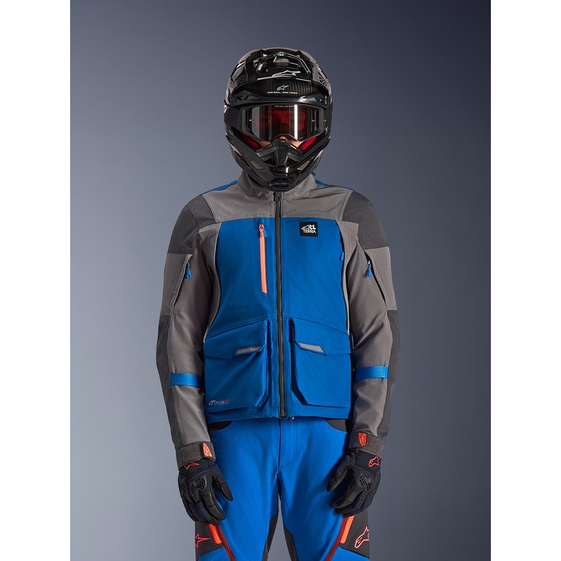 Alpinestars Maxdura Drystar XF Motorradjacke blau-dunkelgrau