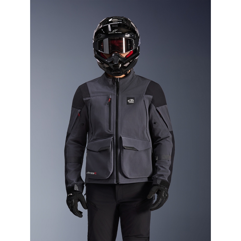 Alpinestars Maxdura Drystar XF Motorradjacke, dunkelgrau-schwarz