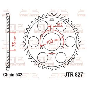 Ketten Rad JT JTR 827-44 44T, 532