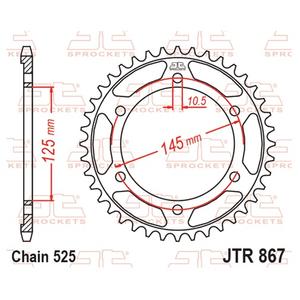 Ketten Rad JT JTR 867-44 44T, 525