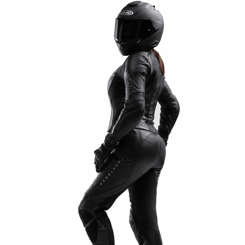 Rebelhorn Diva ST Leder-Motorradjacke für Damen, schwarz