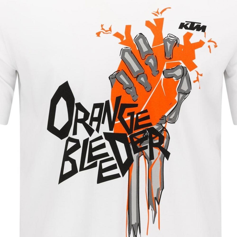 KTM Orange Bleeder T-Shirt weiß