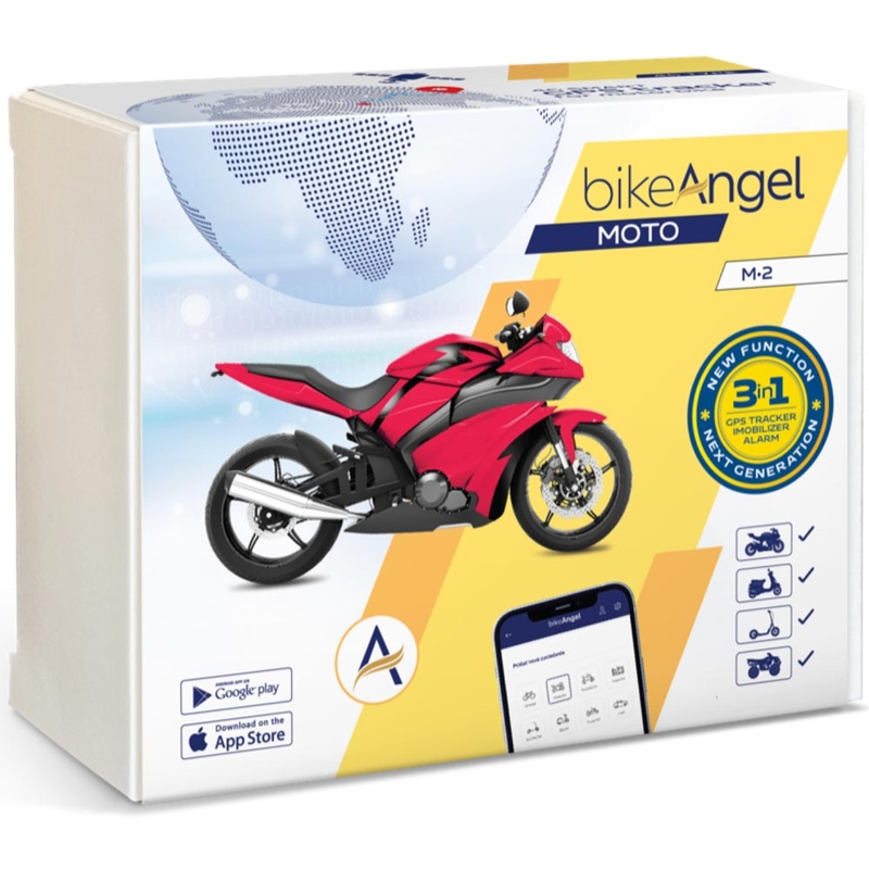GPS-Ortungsgerät und Motorradalarm mit der BIKEANGEL MOTO App – Europe Plus