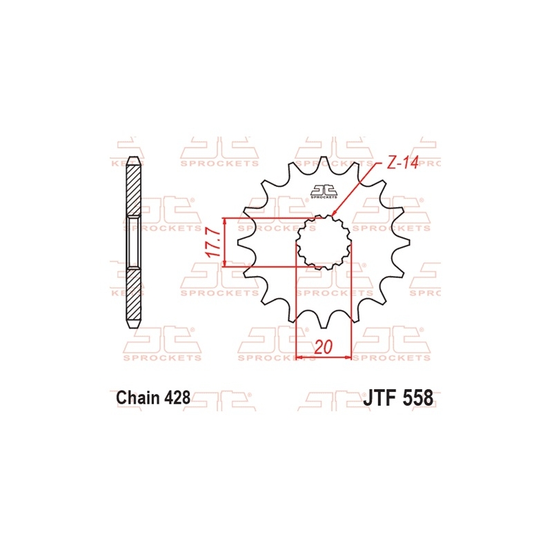 Ritzel JT 14T, 428