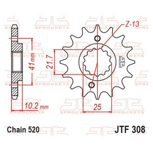 Ritzel JT JTF 308-16 16T, 520