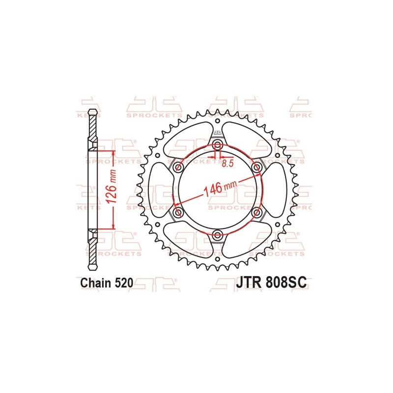 Ketten Rad JT 51T, 520 Self Cleaning Lightweight