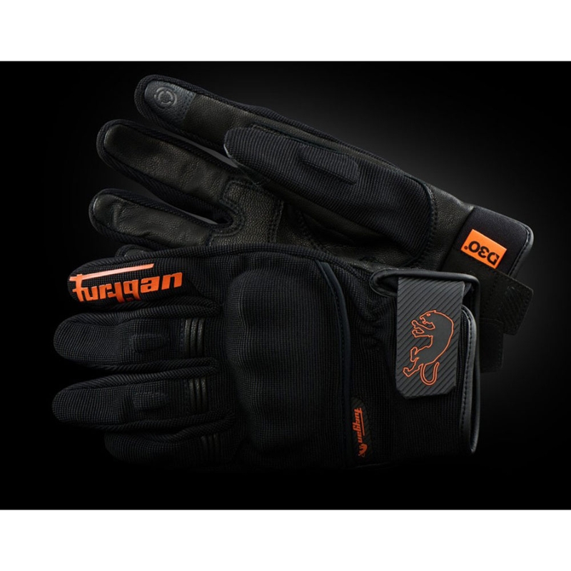 Furygan Jet D3O Evo Motorradhandschuhe schwarz-orange