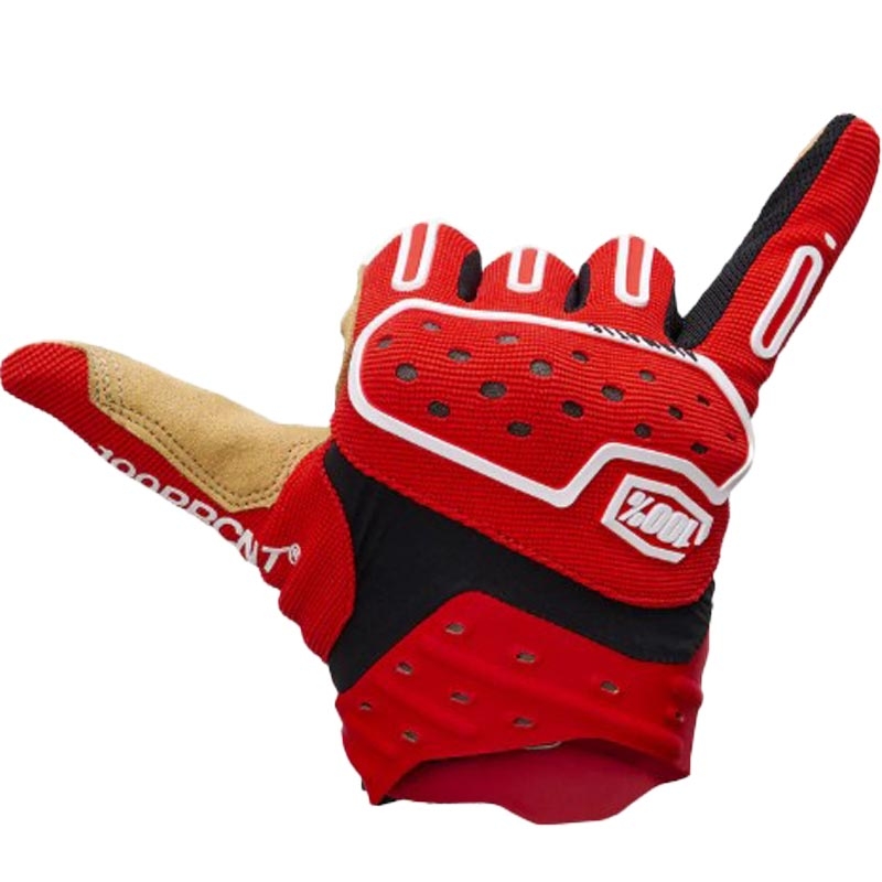 Motocross-Handschuhe 100% Airmatic 2 rot-schwarz