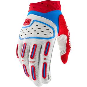 Motocross-Handschuhe 100% Airmatic 2 rot-weiß-blau