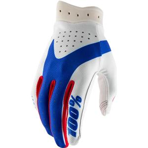 Motocross-Handschuhe 100% iTrack rot-weiß-blau