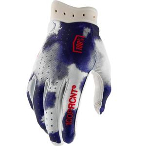 Motocross-Handschuhe 100% iTrack blau-weiß