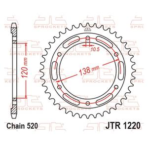 Ketten Rad JT JTR 1220-36 36T, 520 Ausverkauf